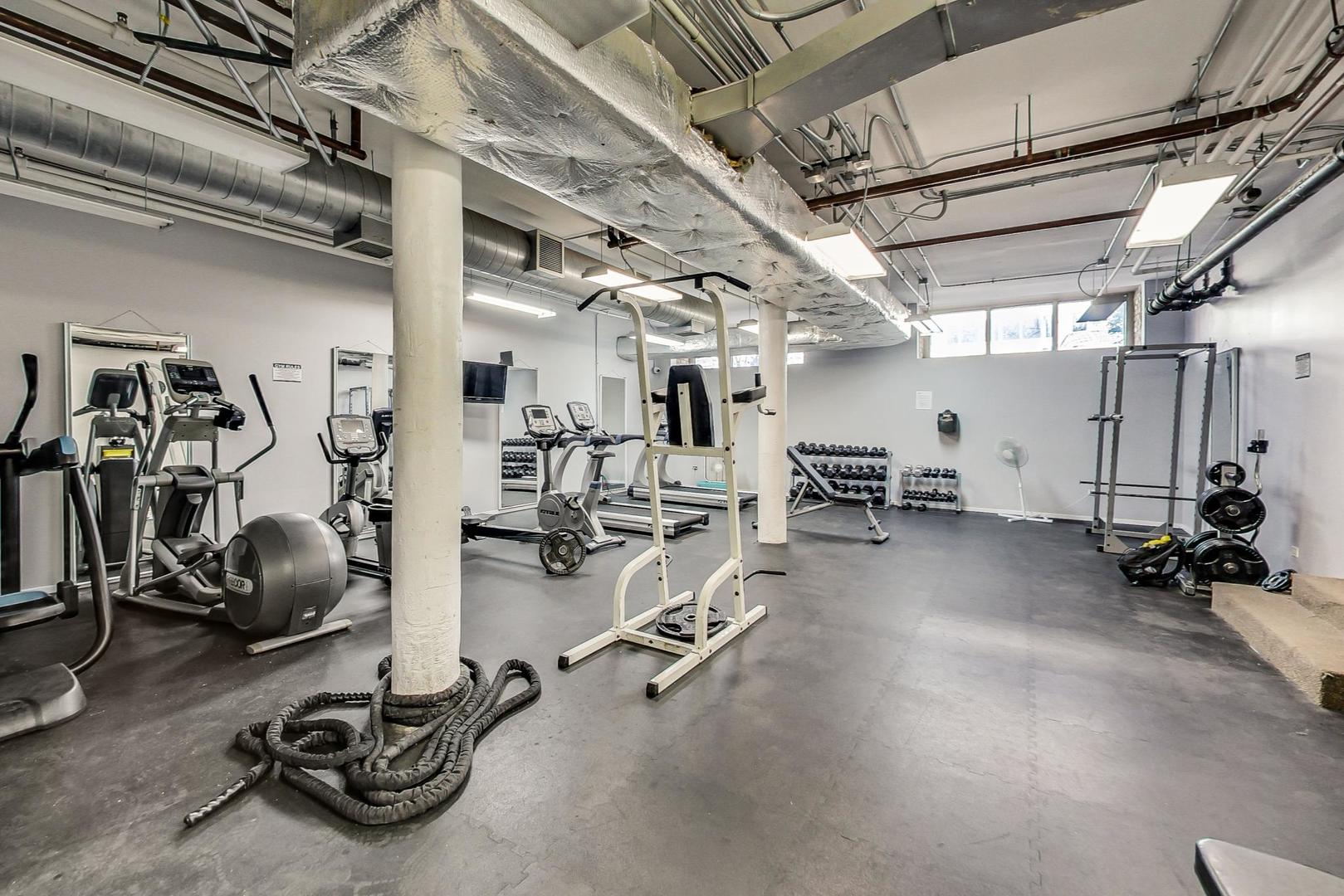 420 South Clinton Street, Unit 414A Chicago, IL 60607 - Photo 12 of 13 a view of a room with gym equipment