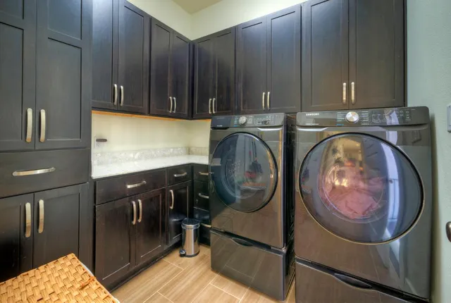 a utility room with sink