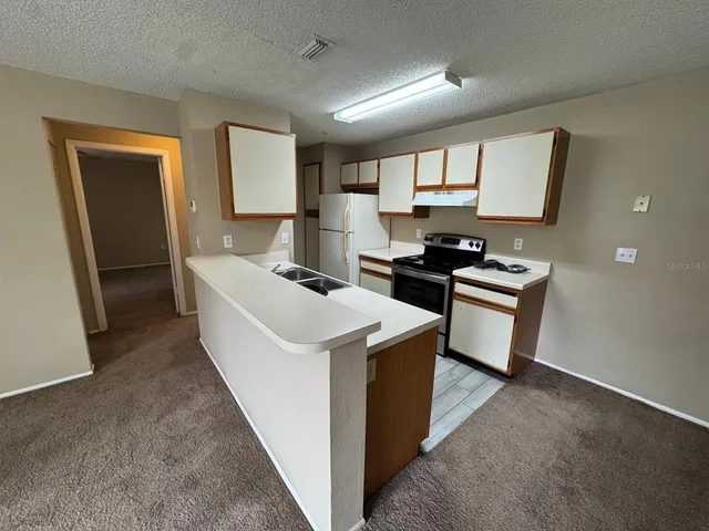 a kitchen that has a sink and a stove in it