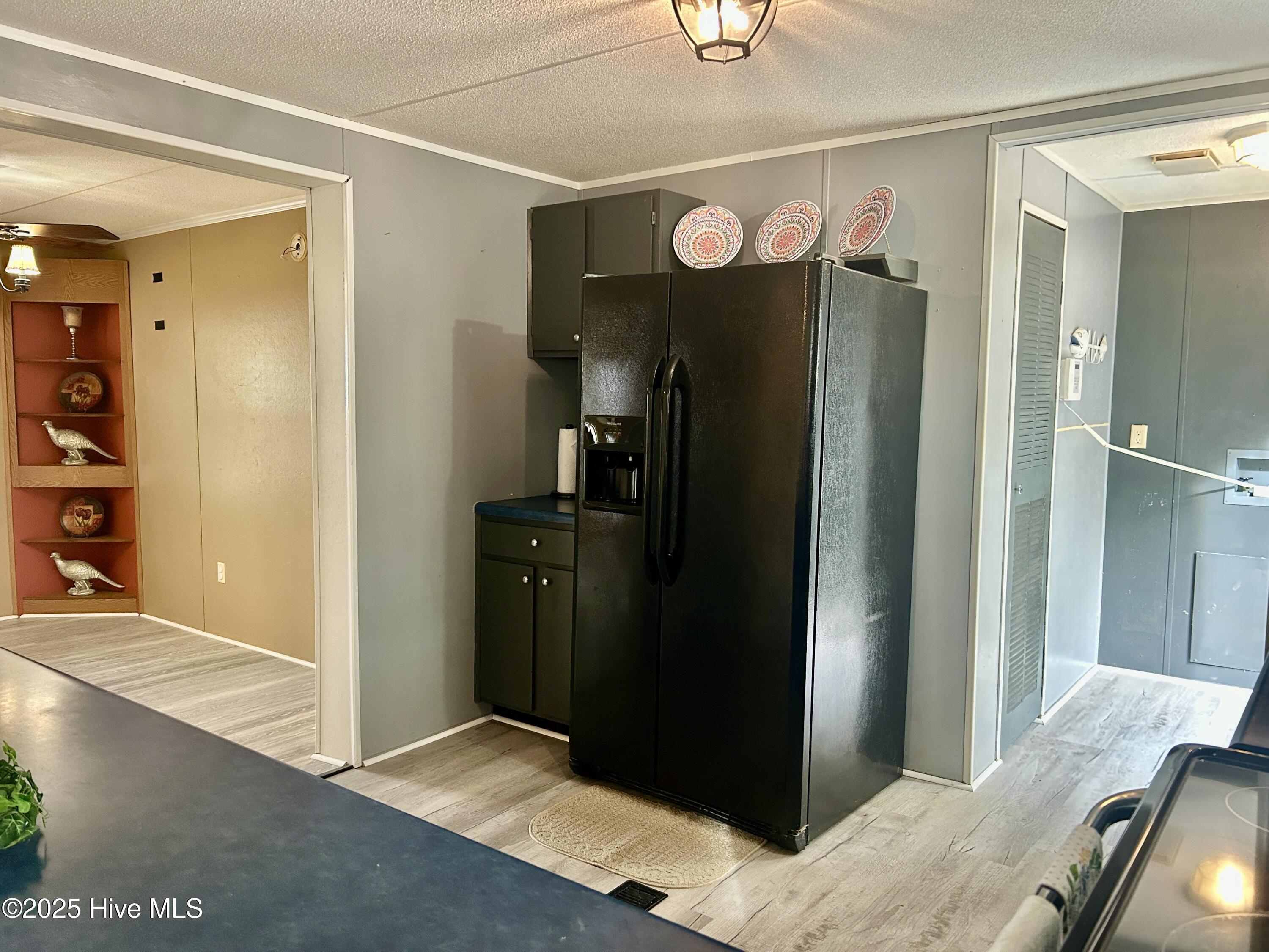 101 Dudley Farm Road Scotland Neck, NC 27874 - Photo 14 of 45 kitchen view of refrigerator, dining room (left) and utility room (right)