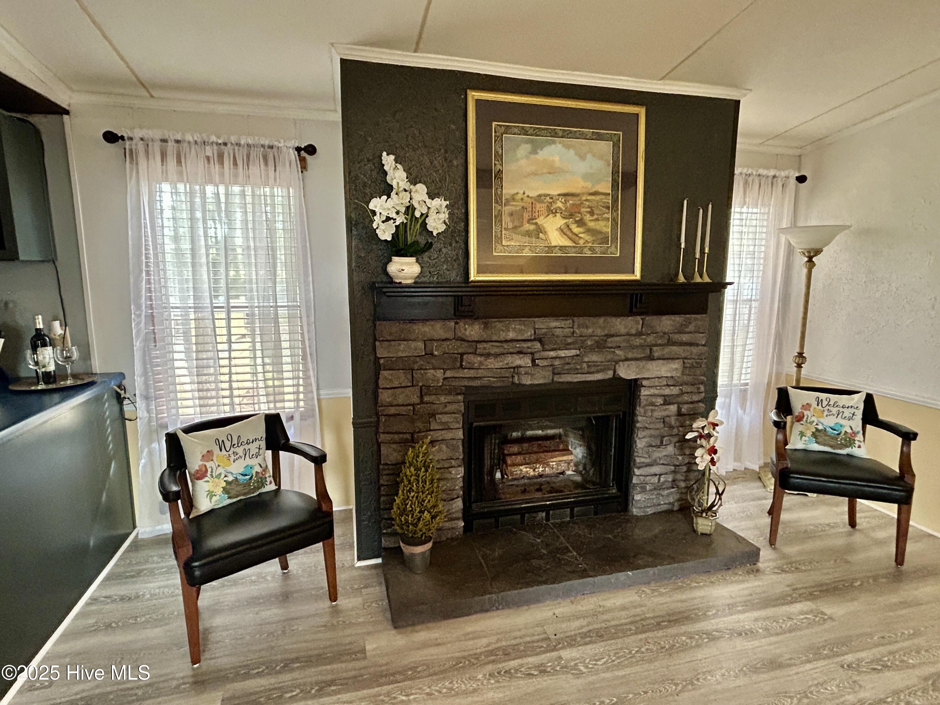 101 Dudley Farm Road Scotland Neck, NC 27874 - Photo 6 of 45 closeup of fireplace