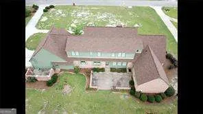 an aerial view of a garden