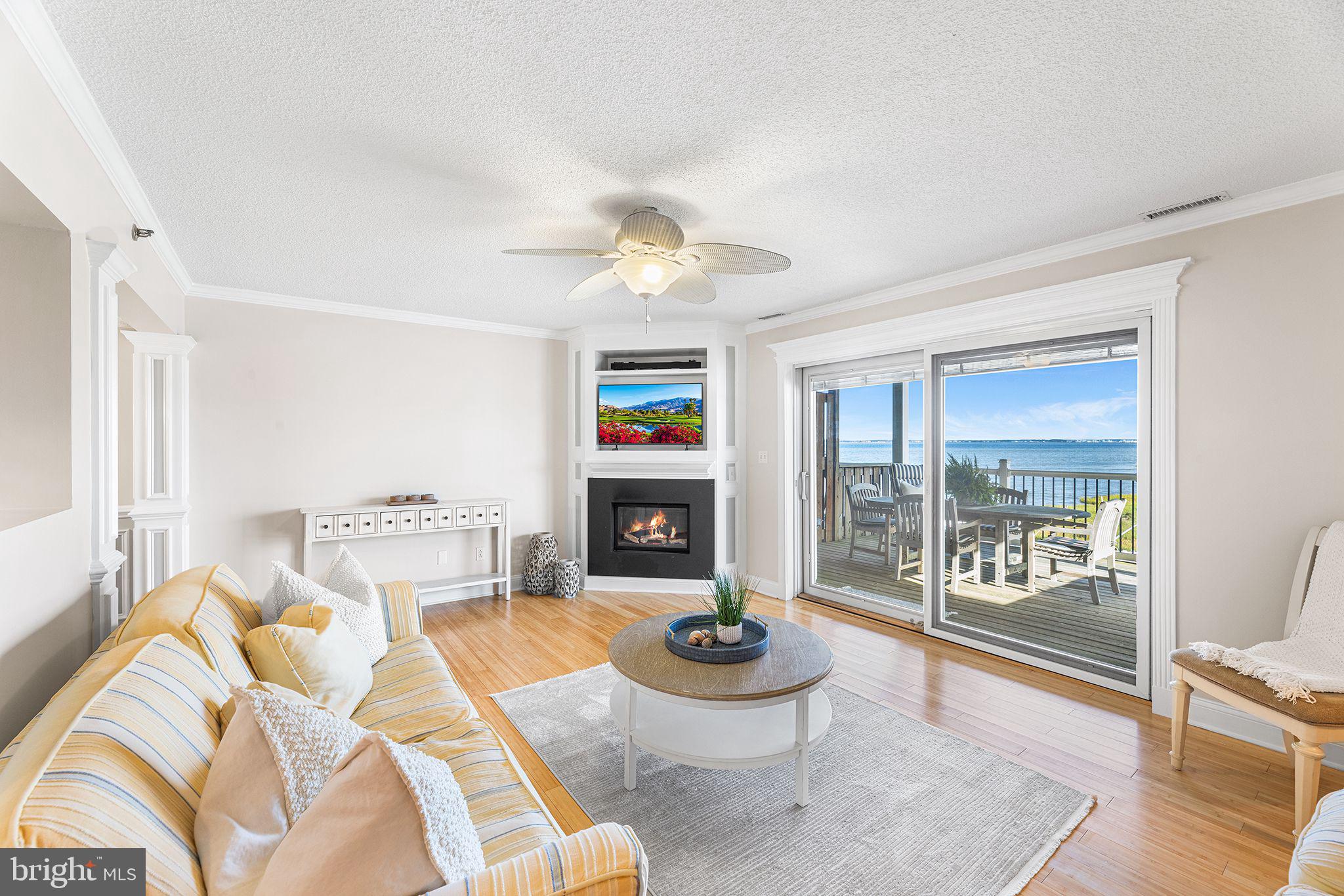 772 94th Street, Unit A Ocean City, MD 21842 - Photo 15 of 36 a living room with furniture and a fireplace