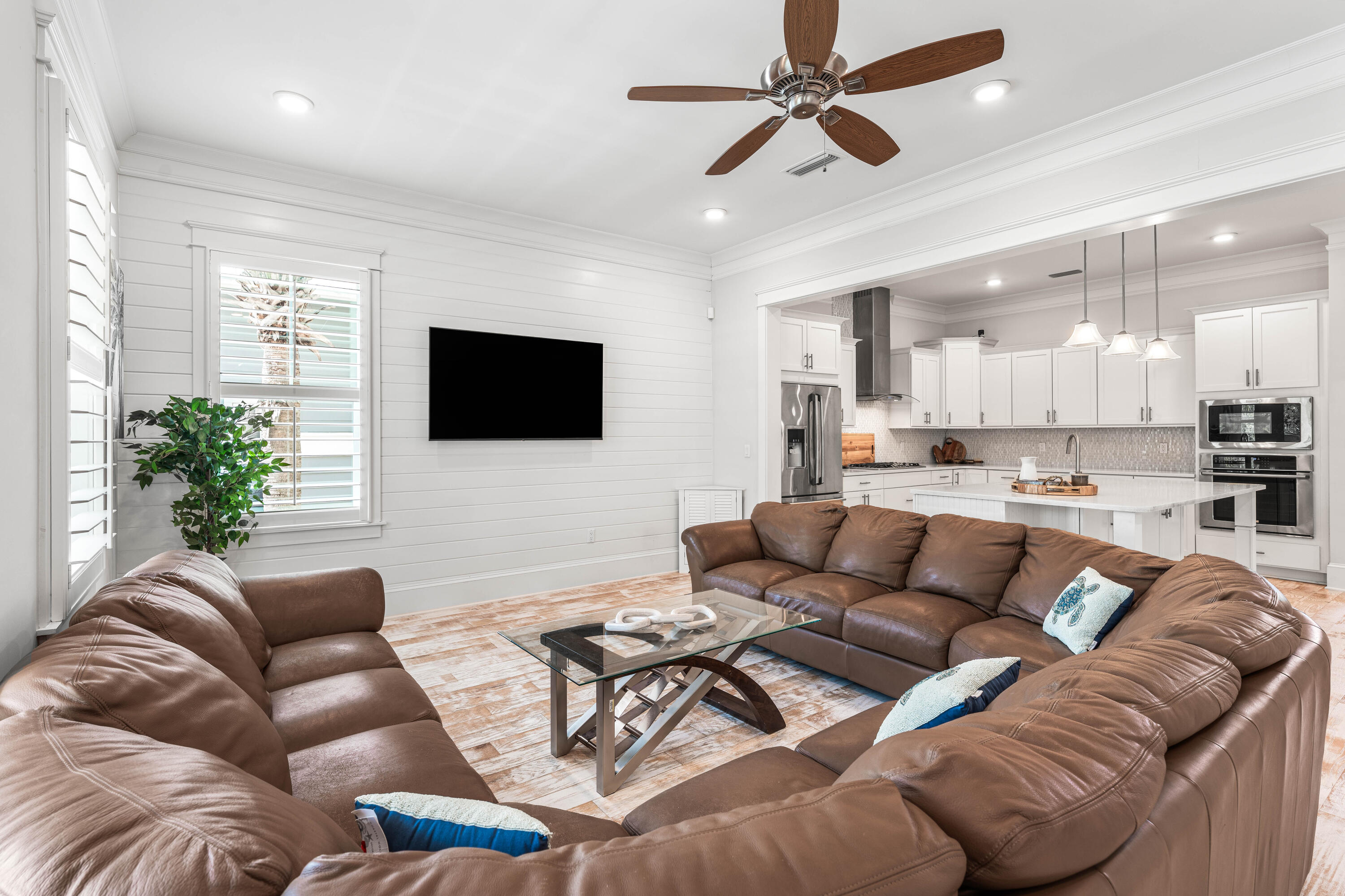 164 Clipper Street Inlet Beach, FL 32461 - Photo 15 of 75 a living room with furniture and a flat screen tv