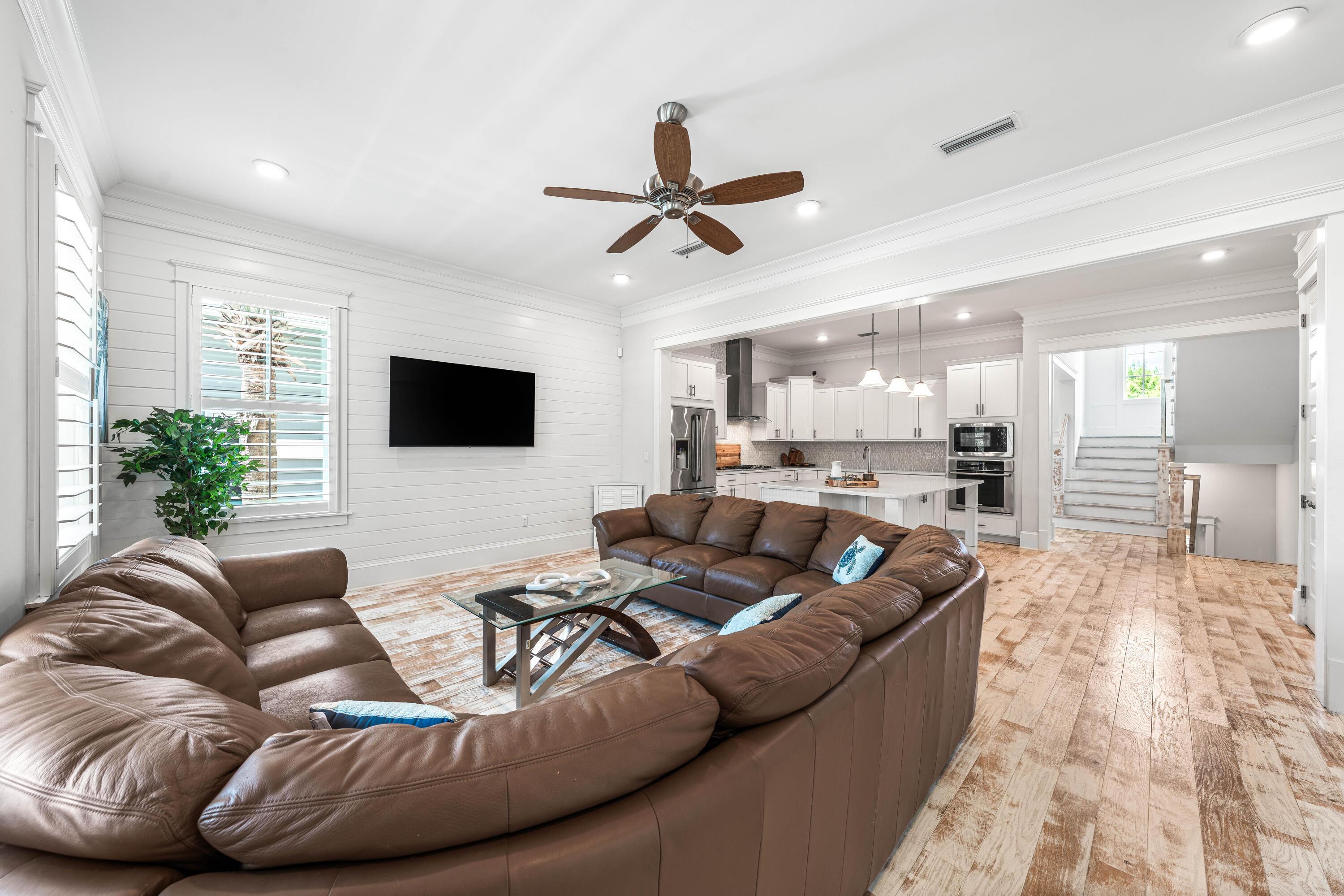 164 Clipper Street Inlet Beach, FL 32461 - Photo 16 of 75 a living room with furniture and a flat screen tv