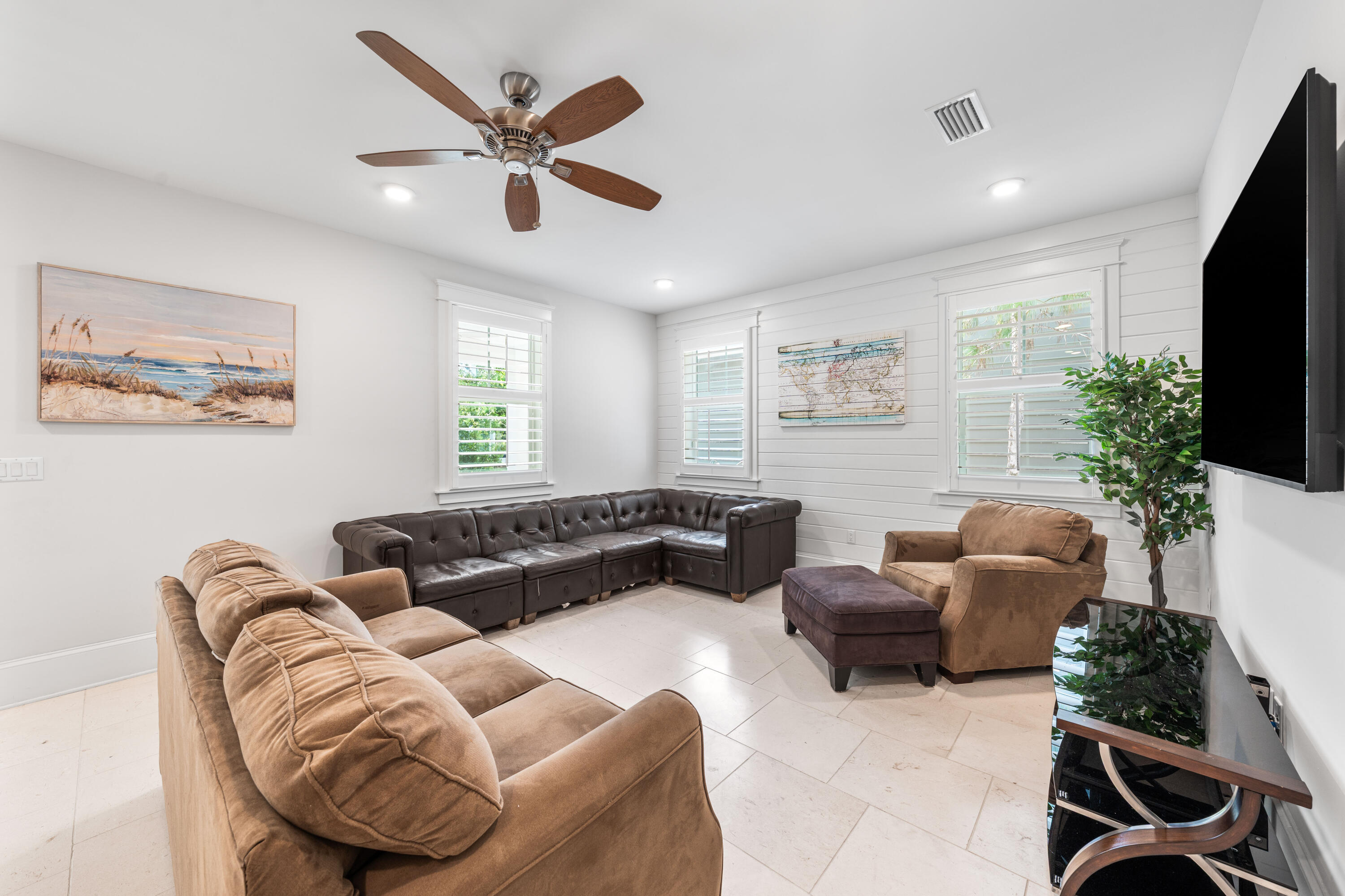 164 Clipper Street Inlet Beach, FL 32461 - Photo 22 of 75 a living room with furniture ceiling fan and a window