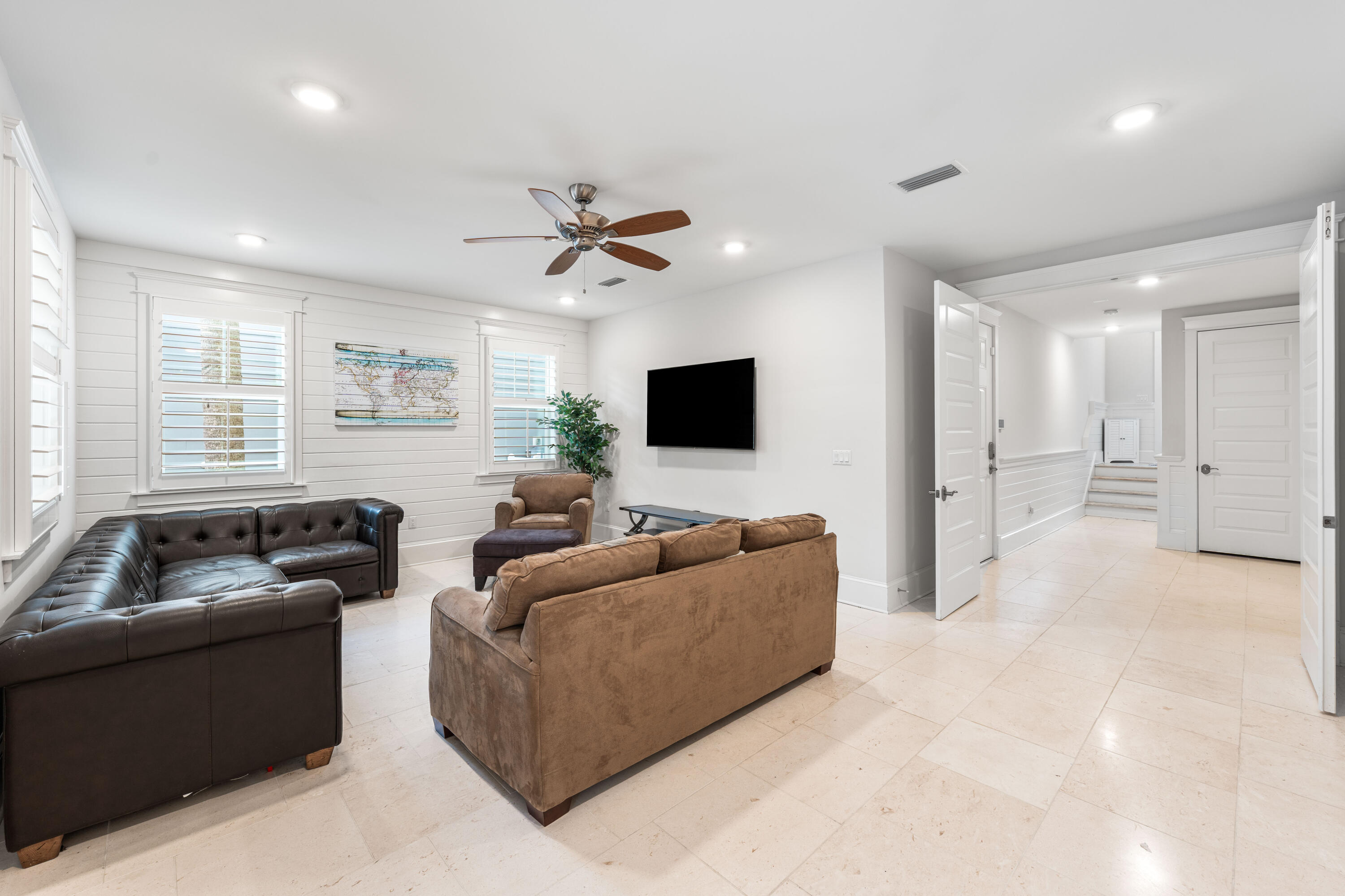 164 Clipper Street Inlet Beach, FL 32461 - Photo 23 of 75 a living room with furniture and a flat screen tv