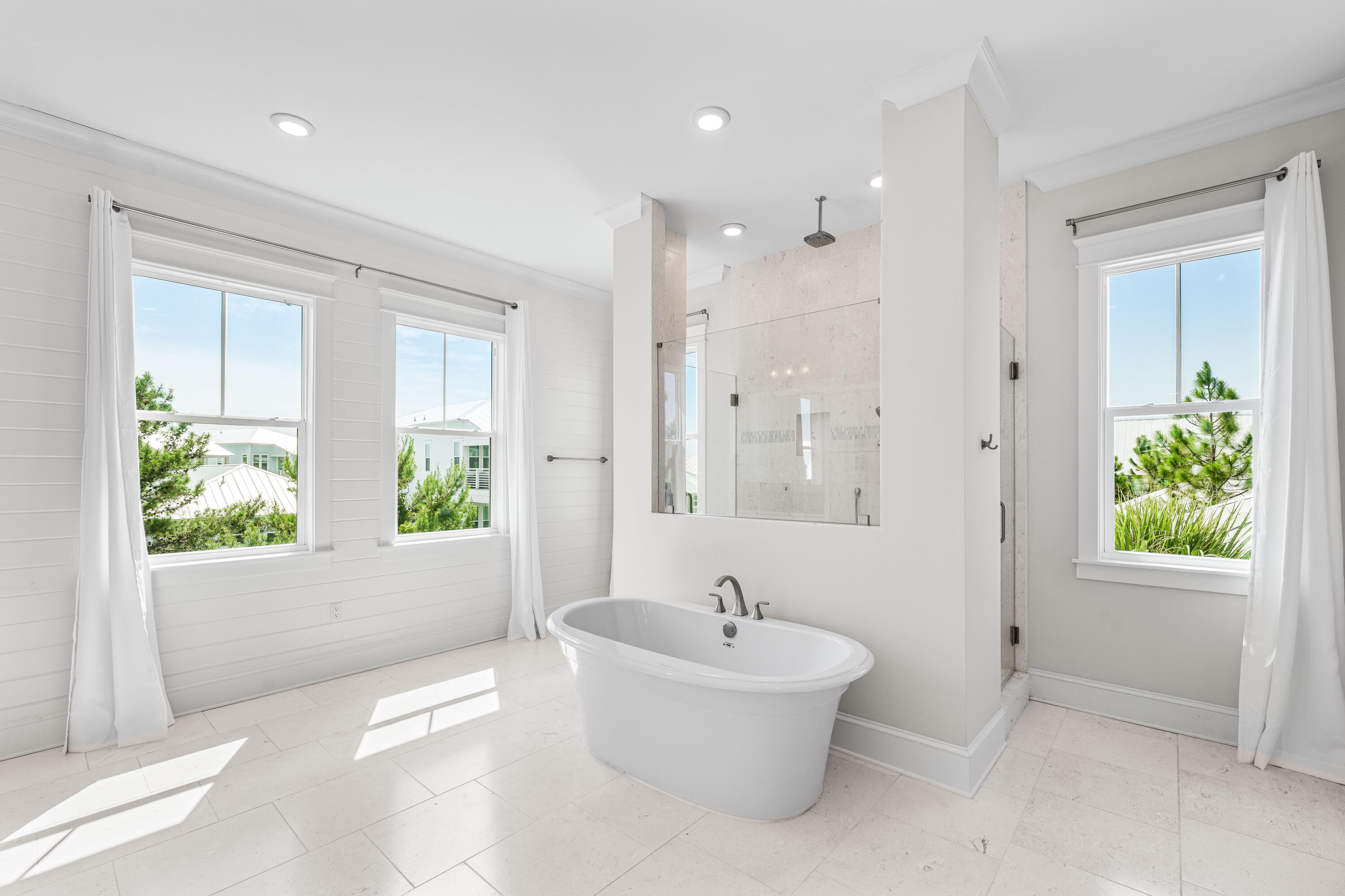 164 Clipper Street Inlet Beach, FL 32461 - Photo 52 of 75 a spacious bathroom with a bathtub and shower