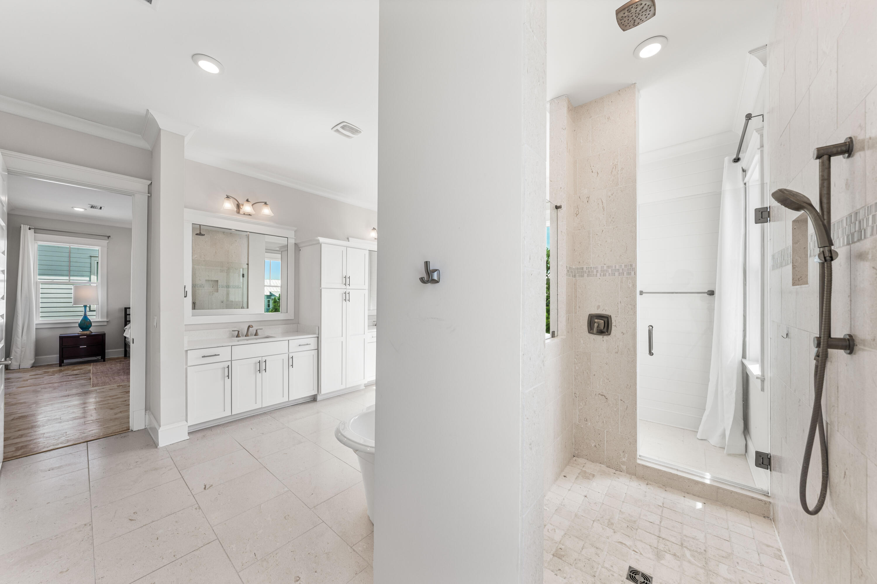 164 Clipper Street Inlet Beach, FL 32461 - Photo 54 of 75 a bathroom with a sink and shower