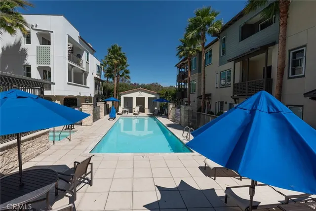 a view of an outdoor space with seating area