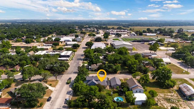 an aerial view of multiple house