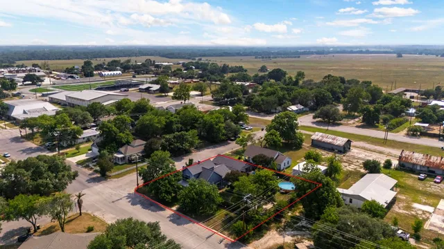 an aerial view of multiple house