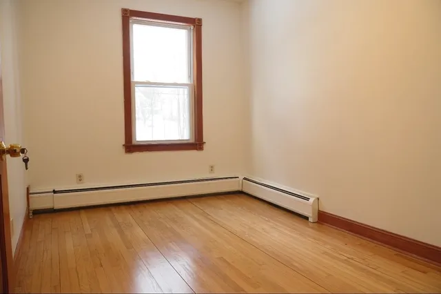 an empty room with a window