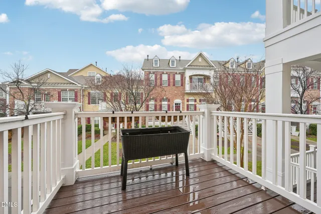 a view of a city from a balcony