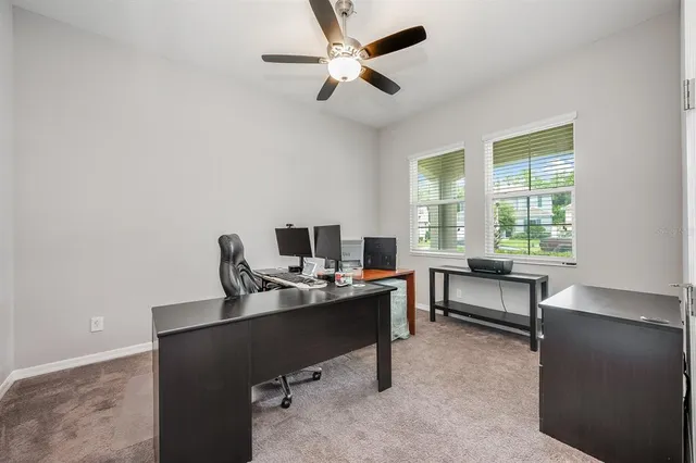 a view of a workspace with a window