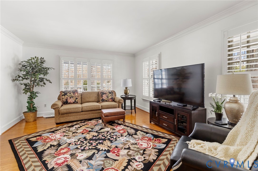 1906 Hickoryridge Road Henrico, VA 23238 - Photo 4 of 40 Formal Living Room with hardwood floors and planta