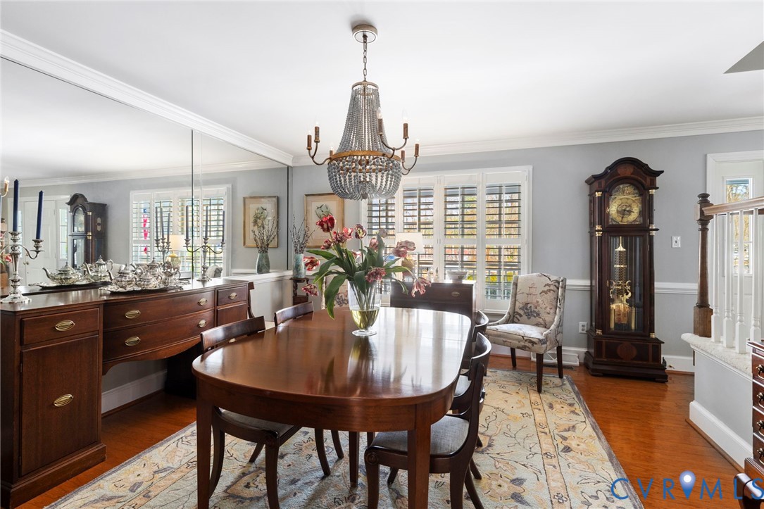 1906 Hickoryridge Road Henrico, VA 23238 - Photo 7 of 40 Formal Dining Room with chandelier.