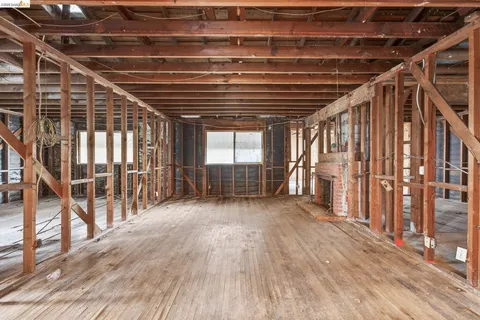a big room with wooden floors