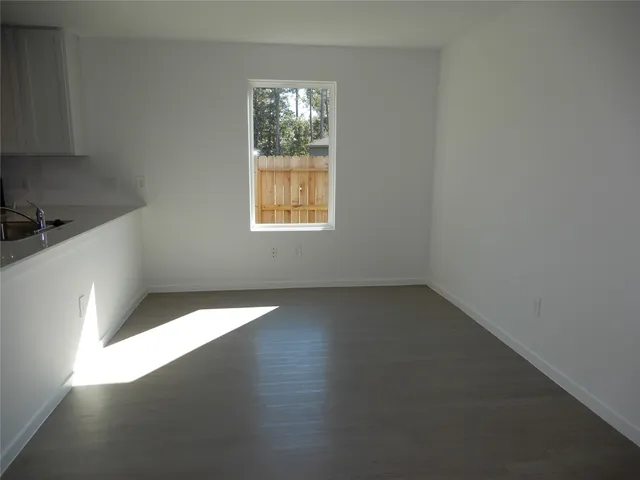 an empty room with a window