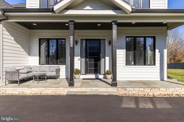 a view of a house with a rug