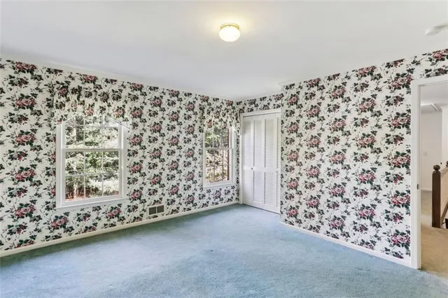 an empty room with a window