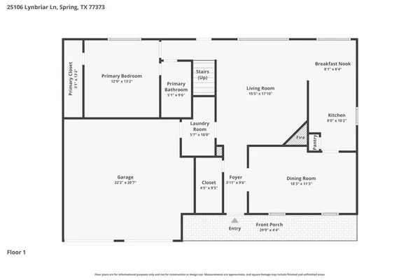 $1,900 | 25106 Lynbriar Lane, Spring, TX 77373