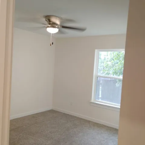 an empty room with a window