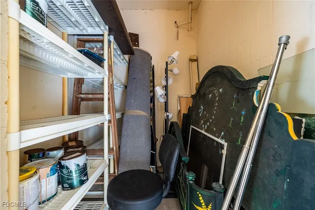 a close view of water heater room