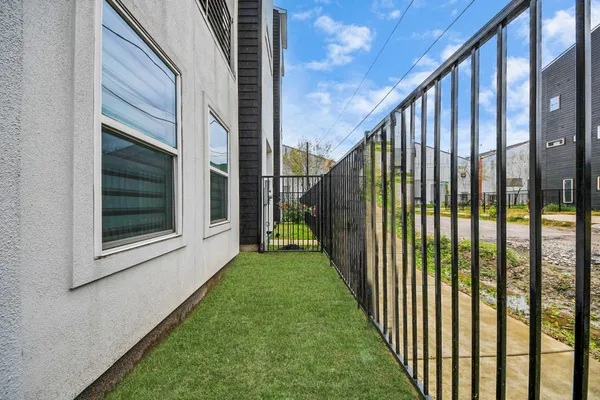 a view of a backyard from a window