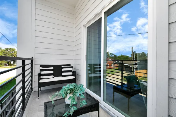 a window of a house with a yard