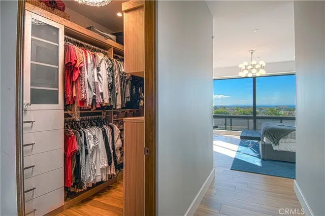 a view of a walk in closet