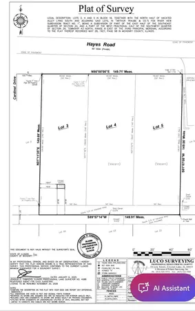 $85,000 | Lot #3-5 Hayes Road, Algonquin, IL 60102
