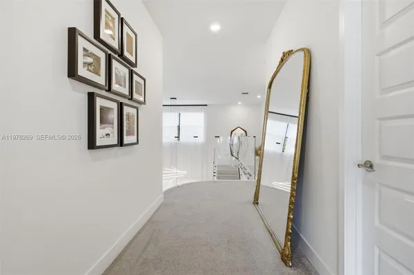 a view of a hallway with a hallway
