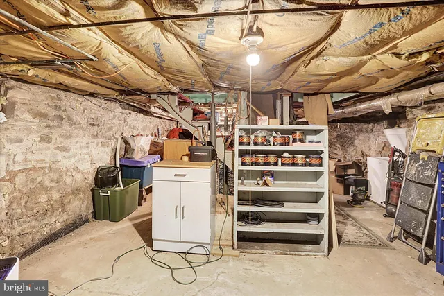 a view of a storage room