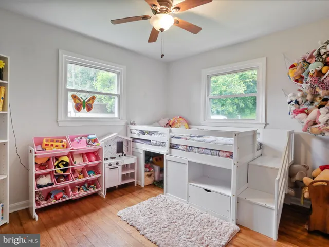 a storage room with a baby bed