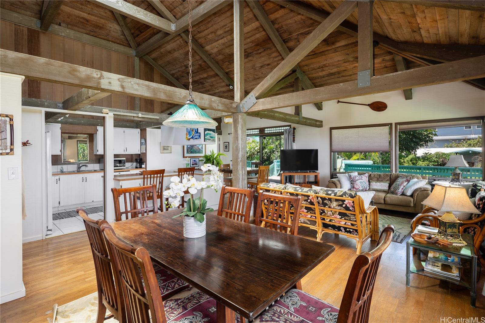 67-421 Waialua Beach Road Waialua, HI 96791 - Photo 10 of 25 a view of a dining room with furniture window and outside view