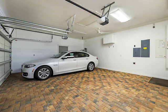 a view of a car garage
