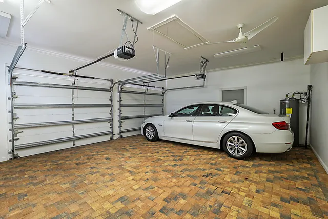 a view of a car garage door