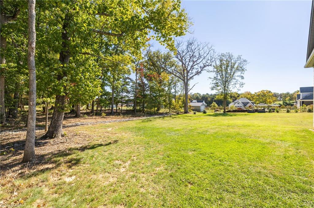 4262 Bridgehead Road Kernersville, NC 27284 - Photo 43 of 50 Property View – Level, usable yard space surrounded by natural beauty—ideal for play, gardening, or future pool addition.
