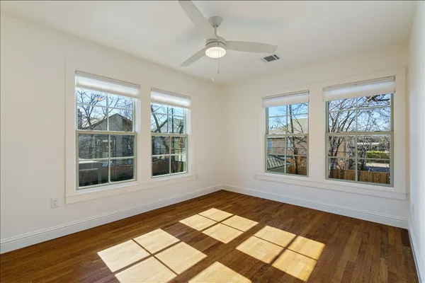 a view of livingroom with furniture and wooden floor