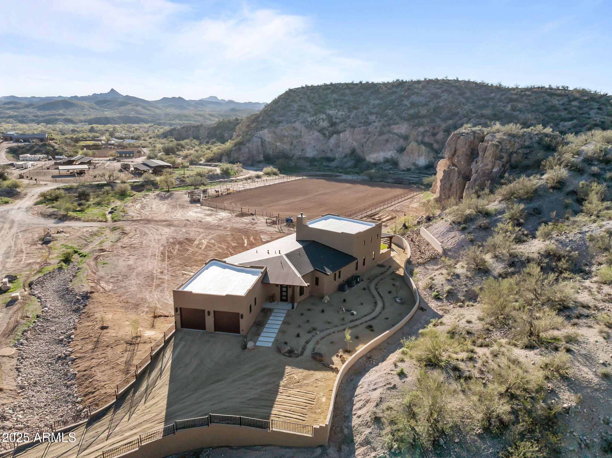30100 Walter Road Wickenburg, AZ 85390 - Photo 64 of 66 a view of a backyard with sitting area