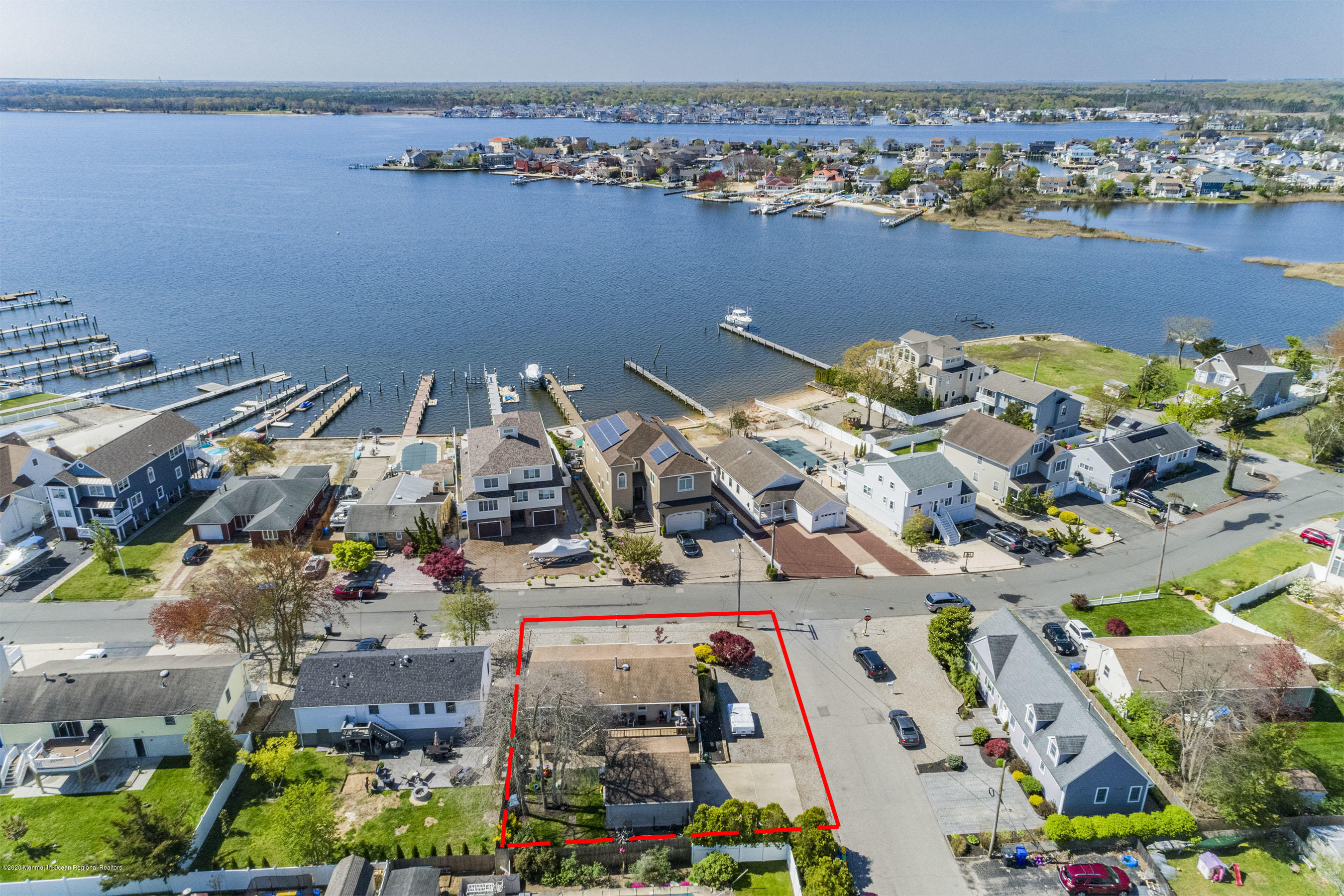 144 Pinewood Road Toms River, NJ 08753 - Photo 5 of 14 Aerial rear of home with outline