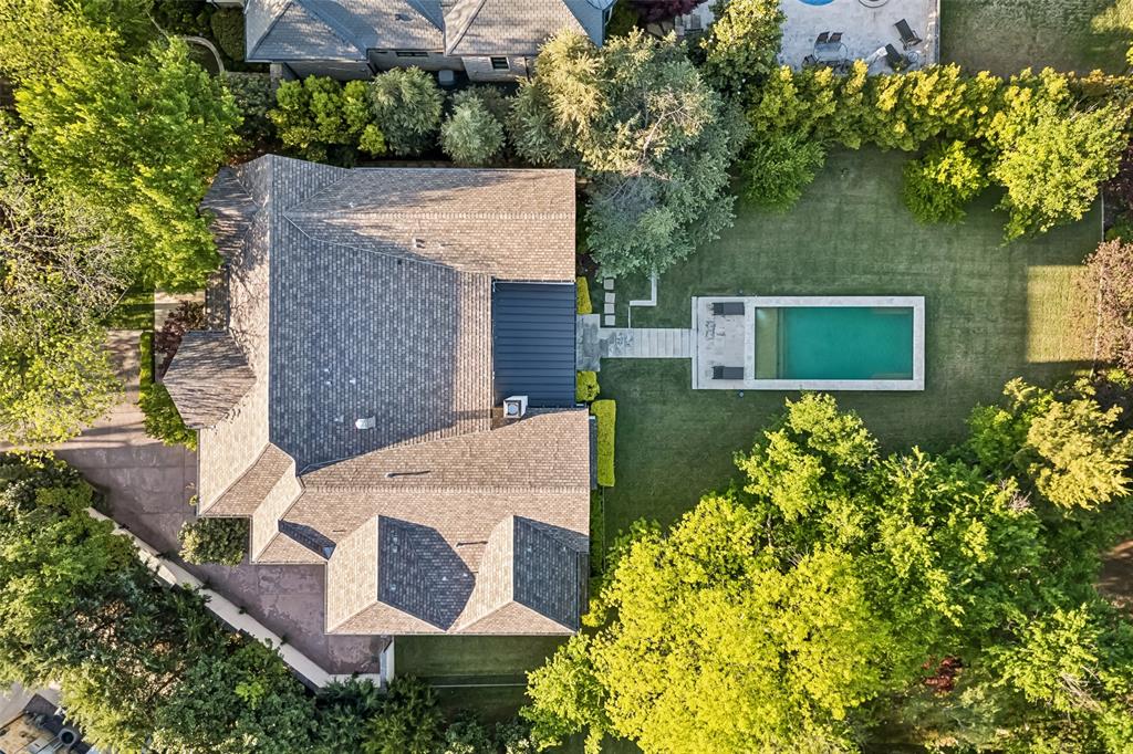 48 Ash Bluff Lane Dallas, TX 75248 - Photo 40 of 40 an aerial view of a house with garden space and street view
