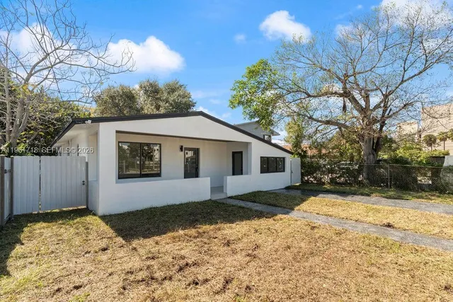 a backyard of a house