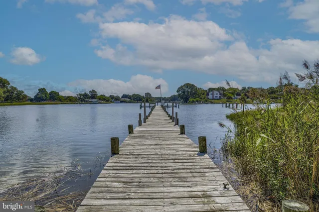 a view of a lake with a large mountain