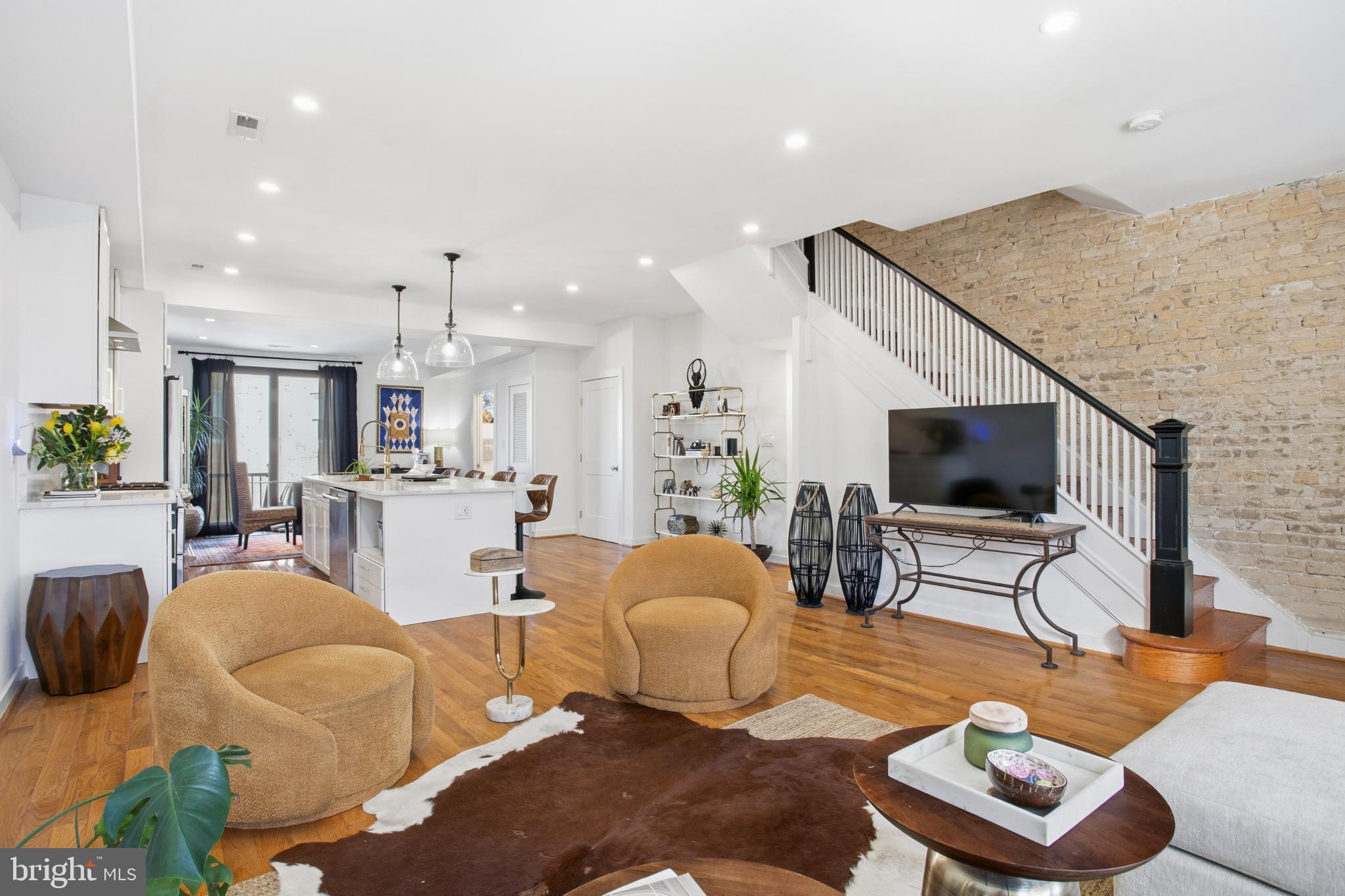 4903 9th Street Northwest Washington, DC 20011 - Photo 4 of 28 Spacious modern living area with charm.