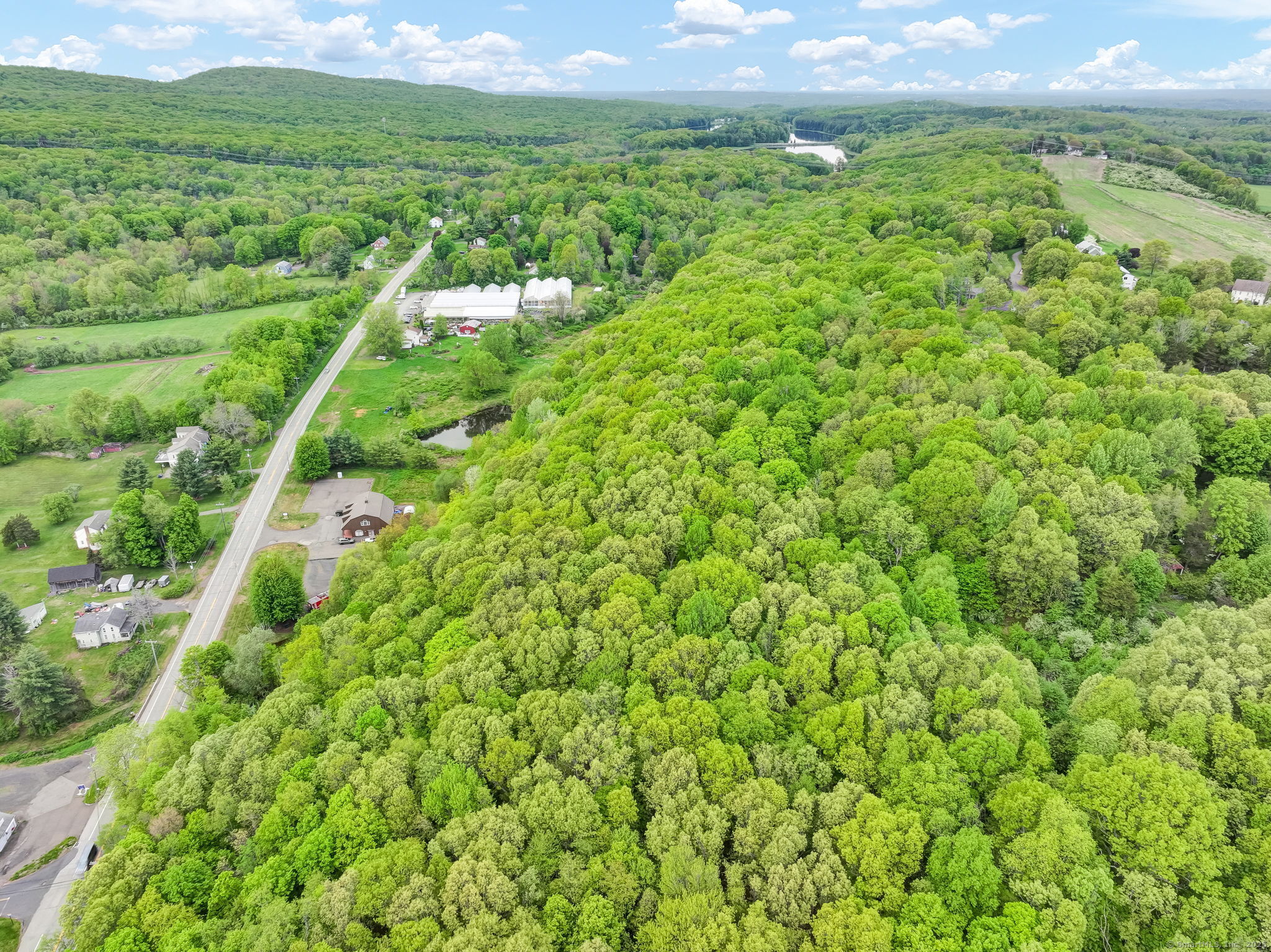 a view of a lush green field