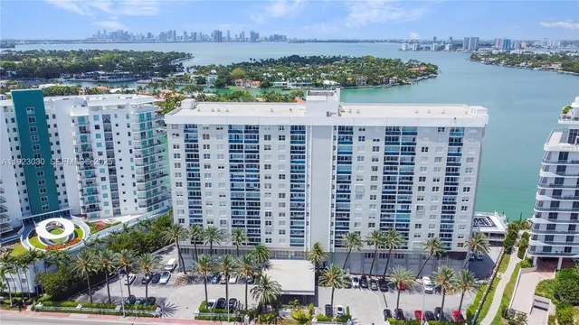 a view of a city with tall buildings