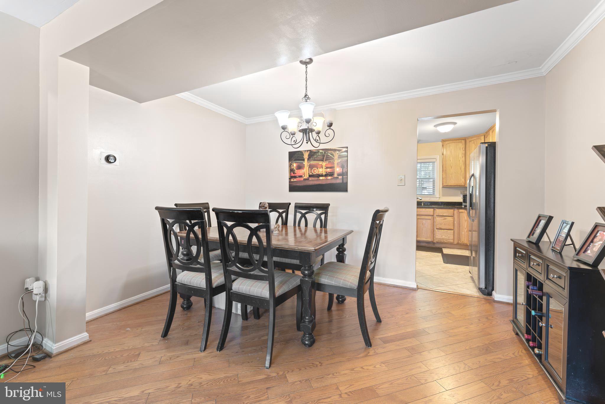 8054 Powderbrook Lane Springfield, VA 22153 - Photo 8 of 29 Dining area with hardwood floors