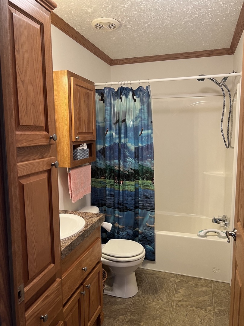 405 James Road Elwood, IL 60421 - Photo 20 of 27 a bathroom with a toilet a sink and a shower